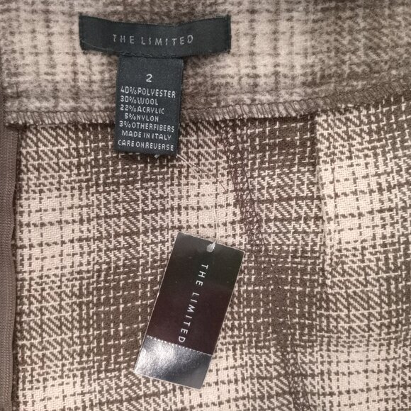 Vintage Womens Plaid Midi Skirt Brown Wool Check Cottagecore Preppy Classic Sz 2 - Picture 3 of 7